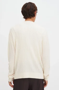 Braided Cotton Silk Sweater