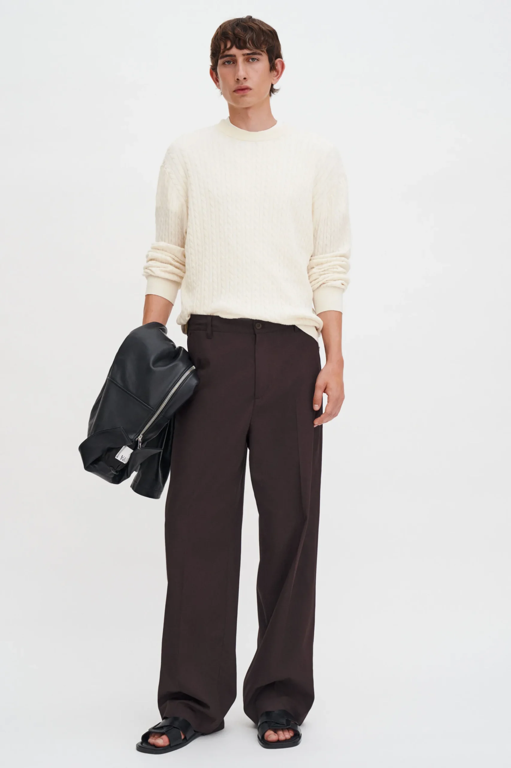 Braided Cotton Silk Sweater