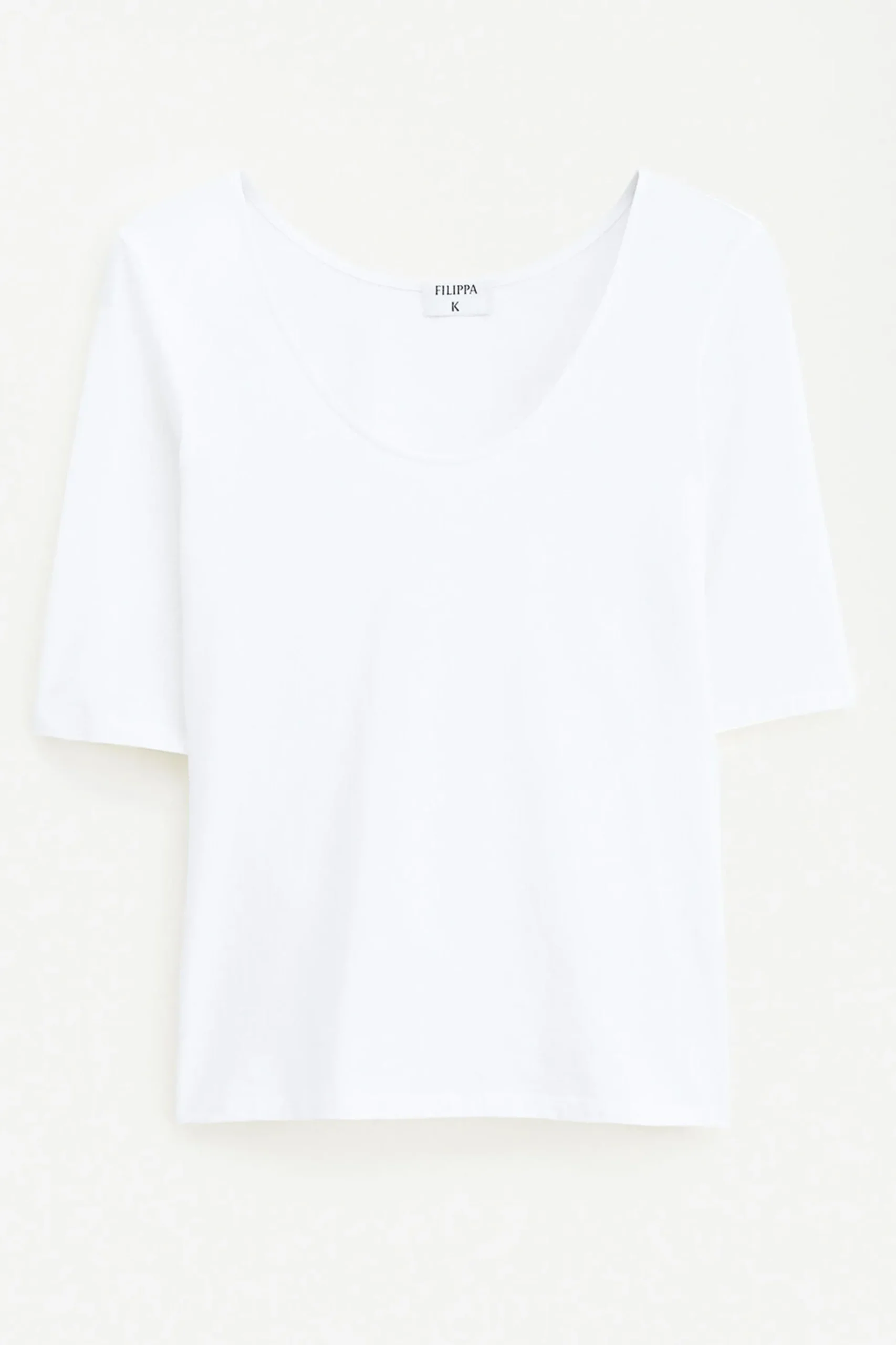 Cotton Stretch Scoop Neck Top