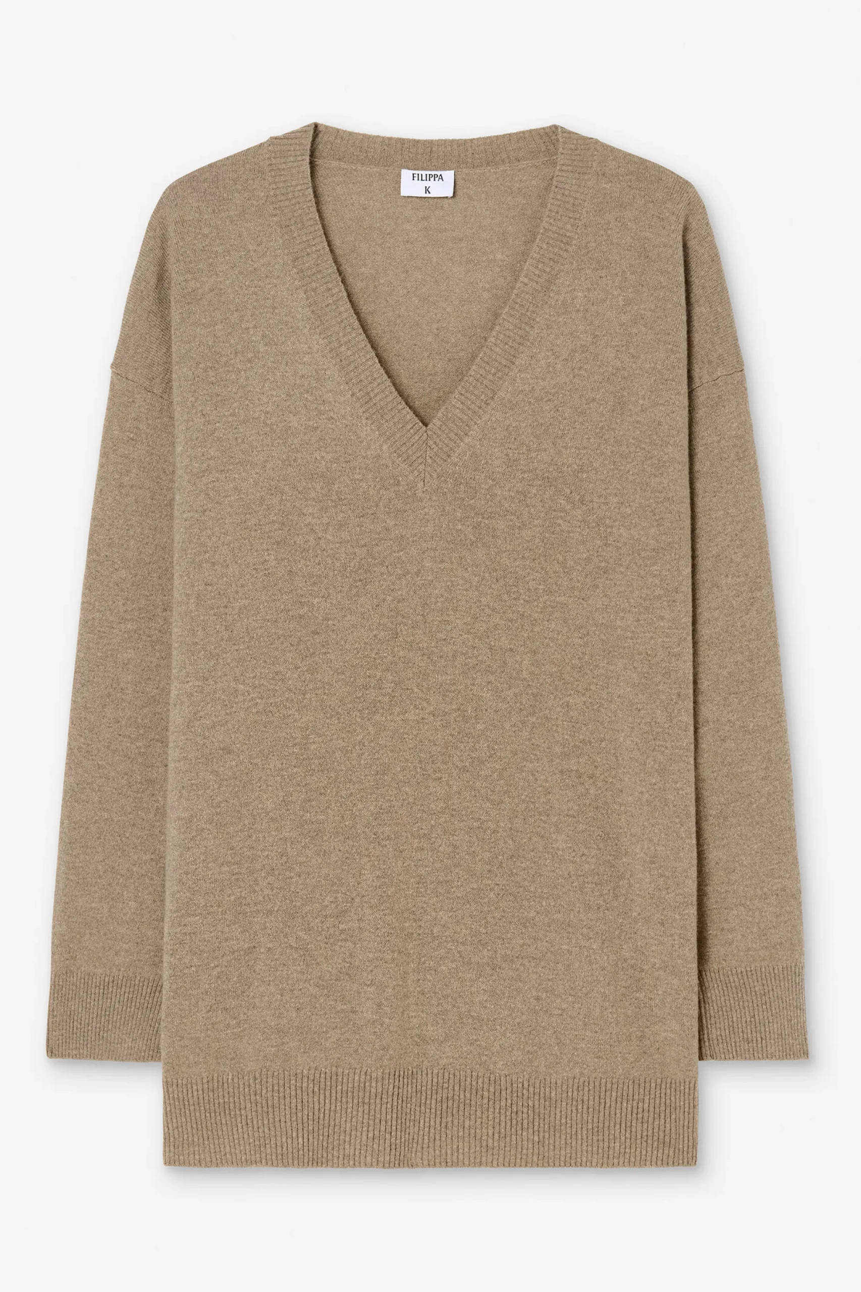 Long V-Neck Cashmere Sweater
