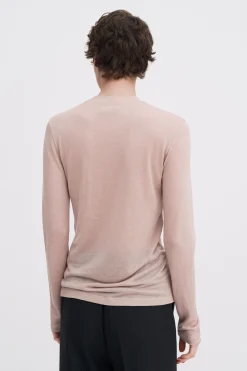 Lyocell Cashmere Mock Neck Top