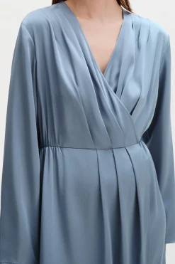 Pleated Wrap Dress