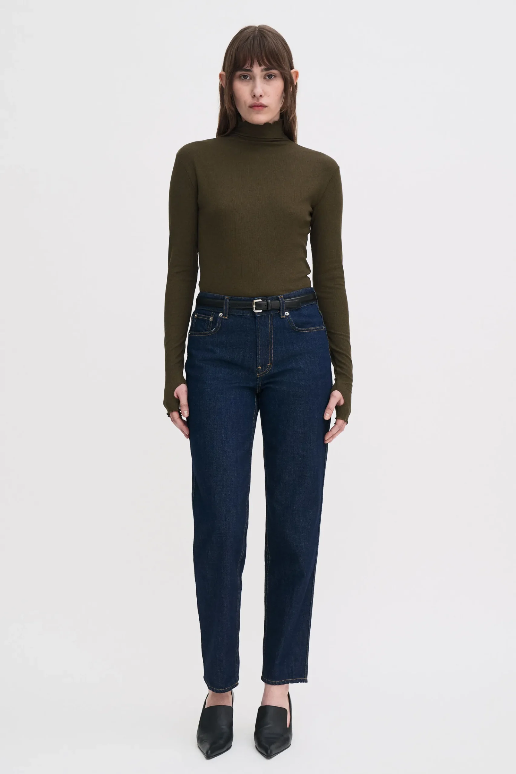 Rib Mock Neck Top
