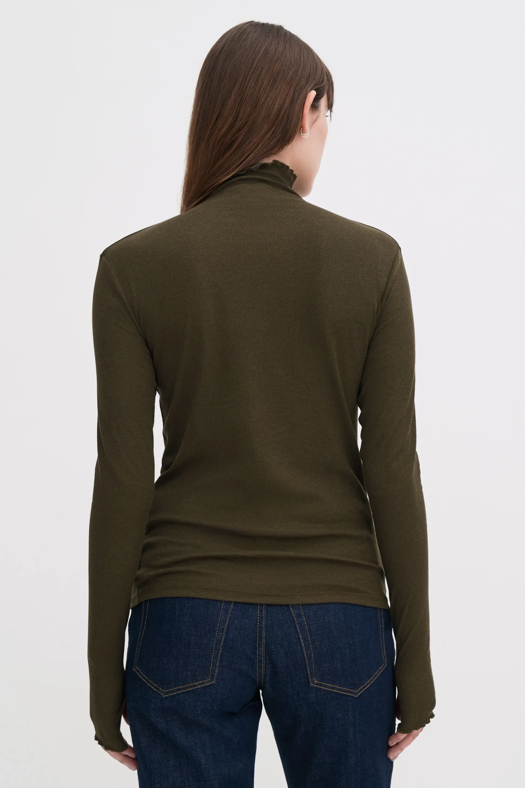 Rib Mock Neck Top