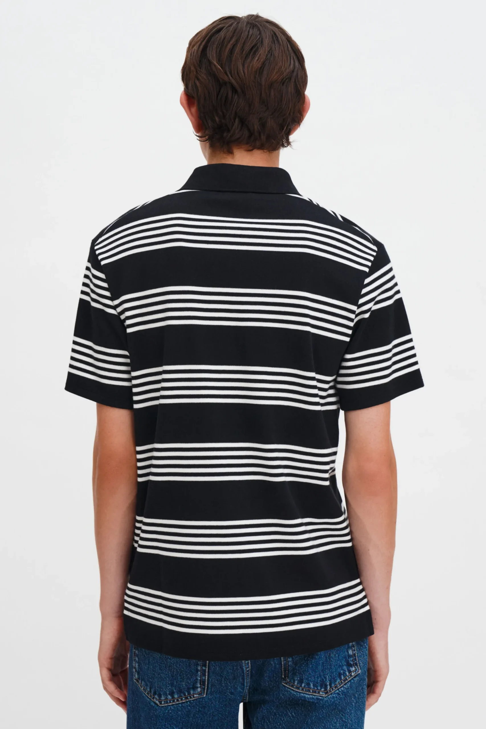 Striped Jersey Polo Shirt
